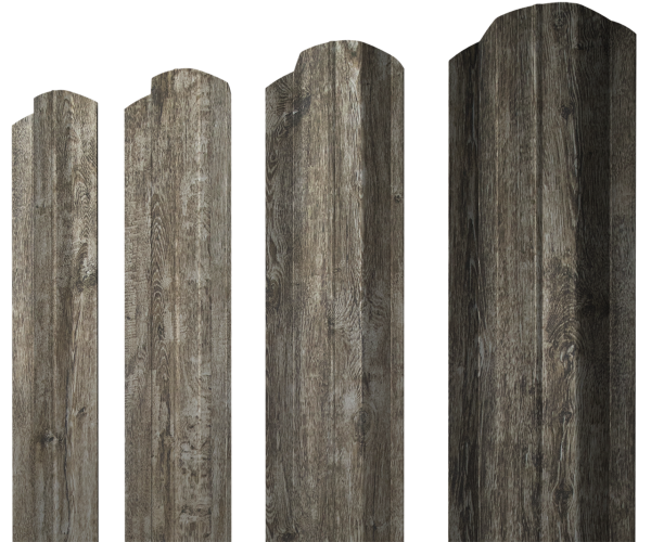 Штакетник М-образный B фигурный 0,45 Print Elite Nordic Wood TwinColor