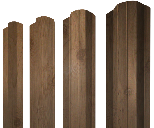 Штакетник М-образный B фигурный 0,45 Print Premium Pine Wood Fresh