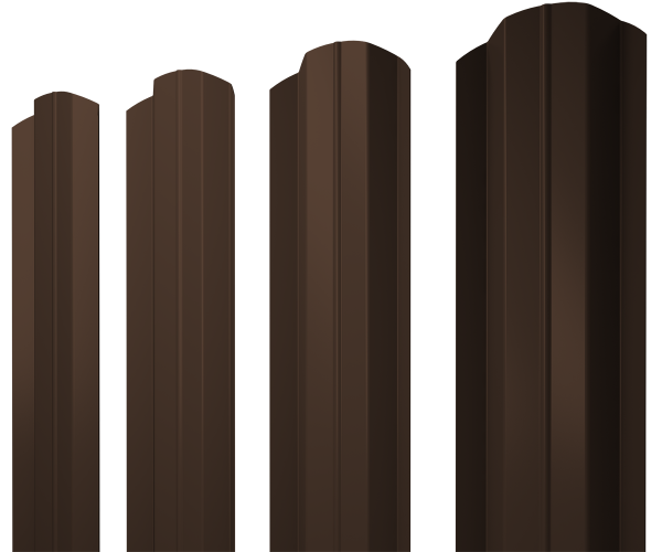 Штакетник М-образный В фигурный 0,4 PE RAL 8017 шоколад