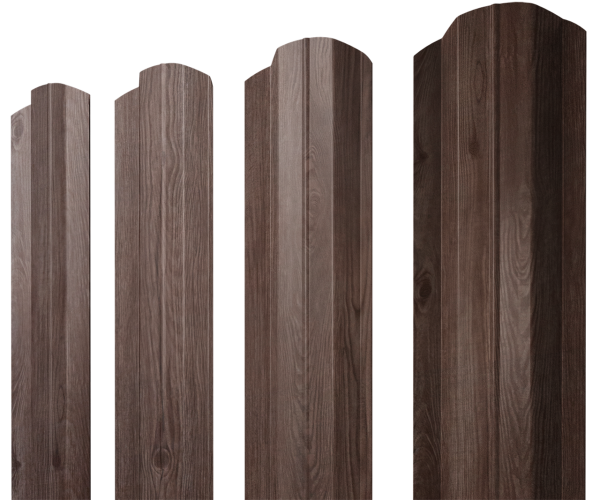 Штакетник М-образный В фигурный 0,45 Print Elite White Wood TwinColor