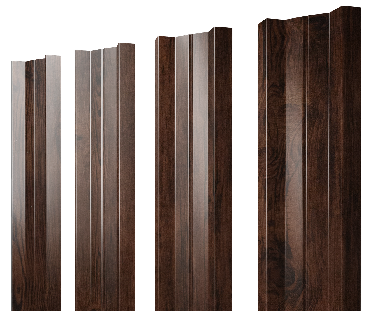 Штакетник М-образный В с прямым резом 0,45 Print Elite Cherry Wood TwinColor