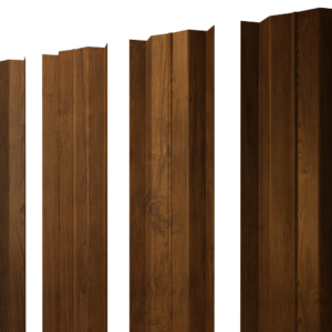 Штакетник М-образный В с прямым резом 0,45 Print Elite Golden Wood TwinColor
