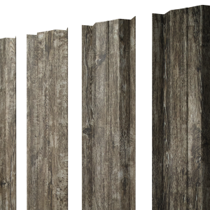 Штакетник М-образный В с прямым резом 0,45 Print Elite Nordic Wood TwinColor