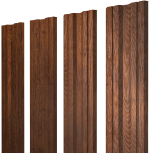 Штакетник М-образный В с прямым резом 0,45 Print Premium Golden Wood Fresh TwinColor