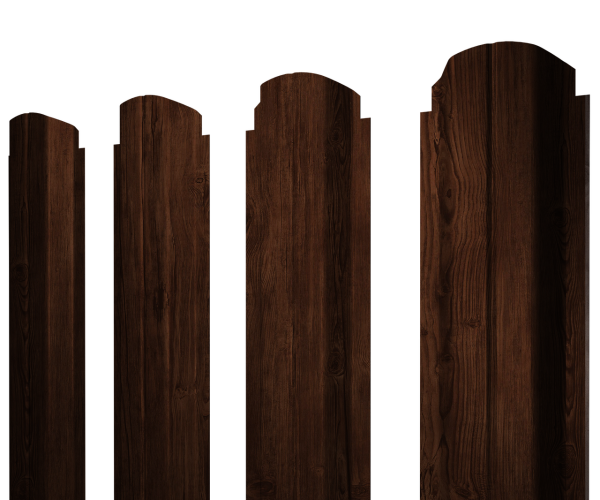 Штакетник П-образный А фигурный 0,45 Print Elite Cherry Wood TwinColor
