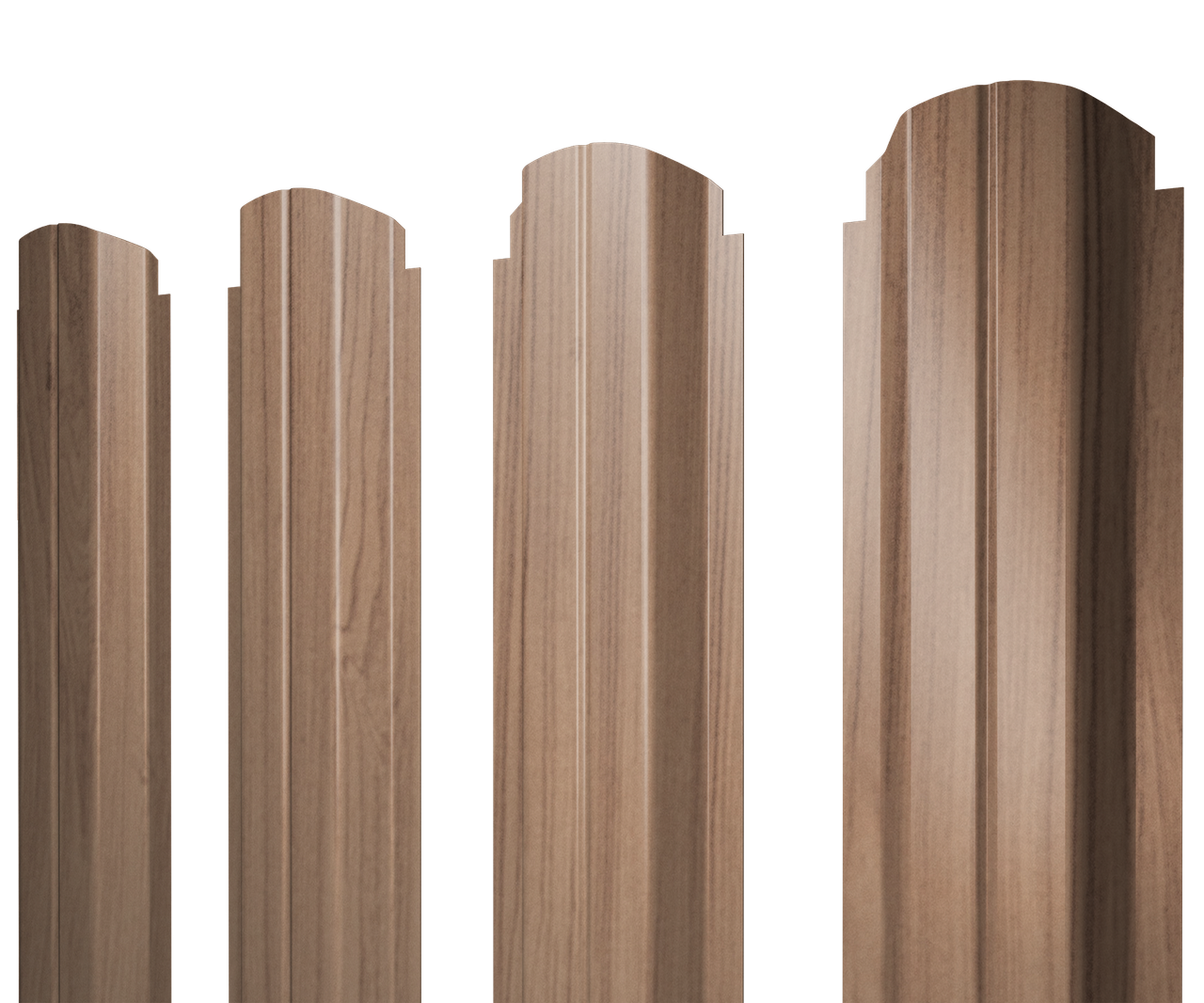 Штакетник П-образный А фигурный 0,45 Print Elite Honey Wood TwinColor