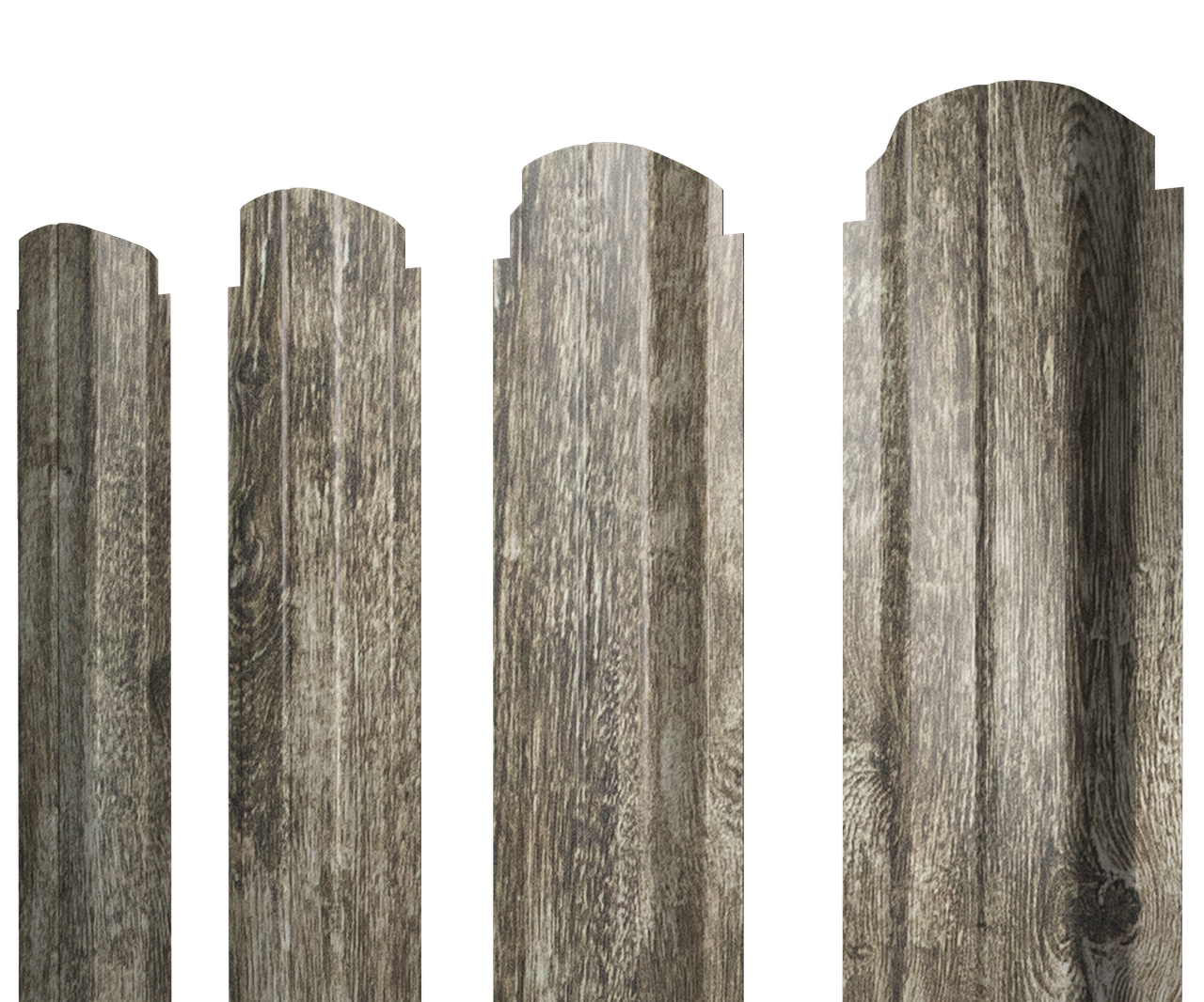 Штакетник П-образный А фигурный 0,45 Print Elite Nordic Wood TwinColor