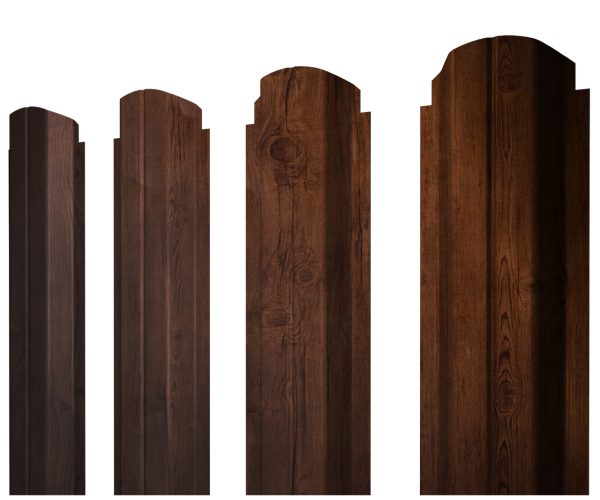 Штакетник П-образный А фигурный 0,45 Print Premium Cherry Wood Fresh TwinColor