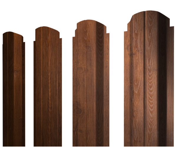 Штакетник П-образный А фигурный 0,45 Print Premium Golden Wood Fresh TwinColor