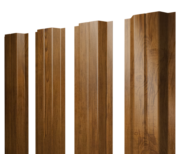 Штакетник П-образный A с прямым резом 0,45 Print-Double Elite Golden Wood