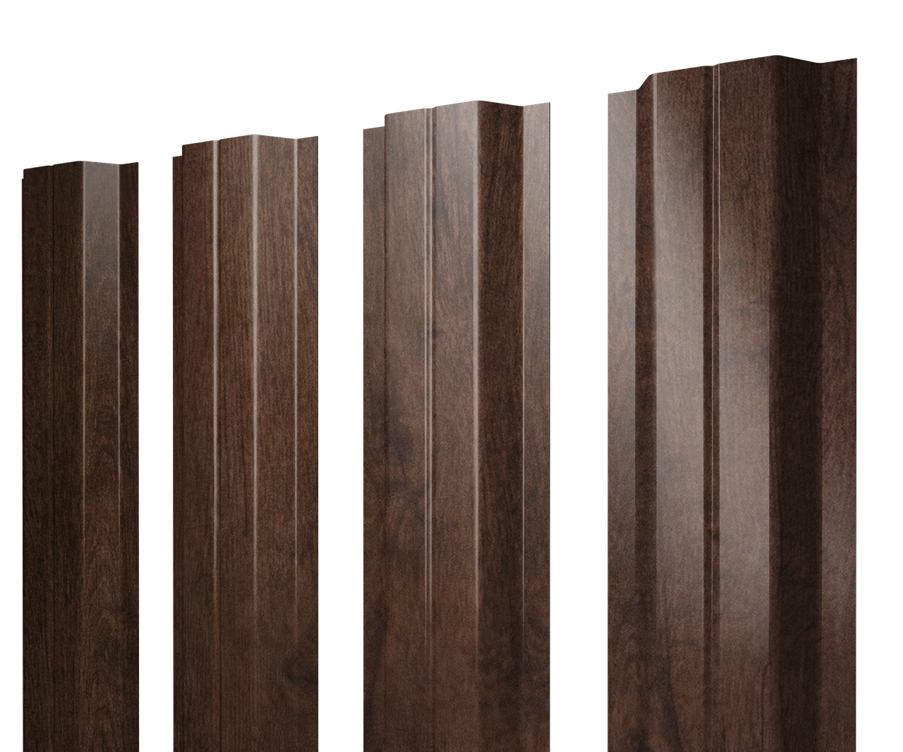 Штакетник П-образный A с прямым резом 0,45 Print Elite Antique Wood TwinColor