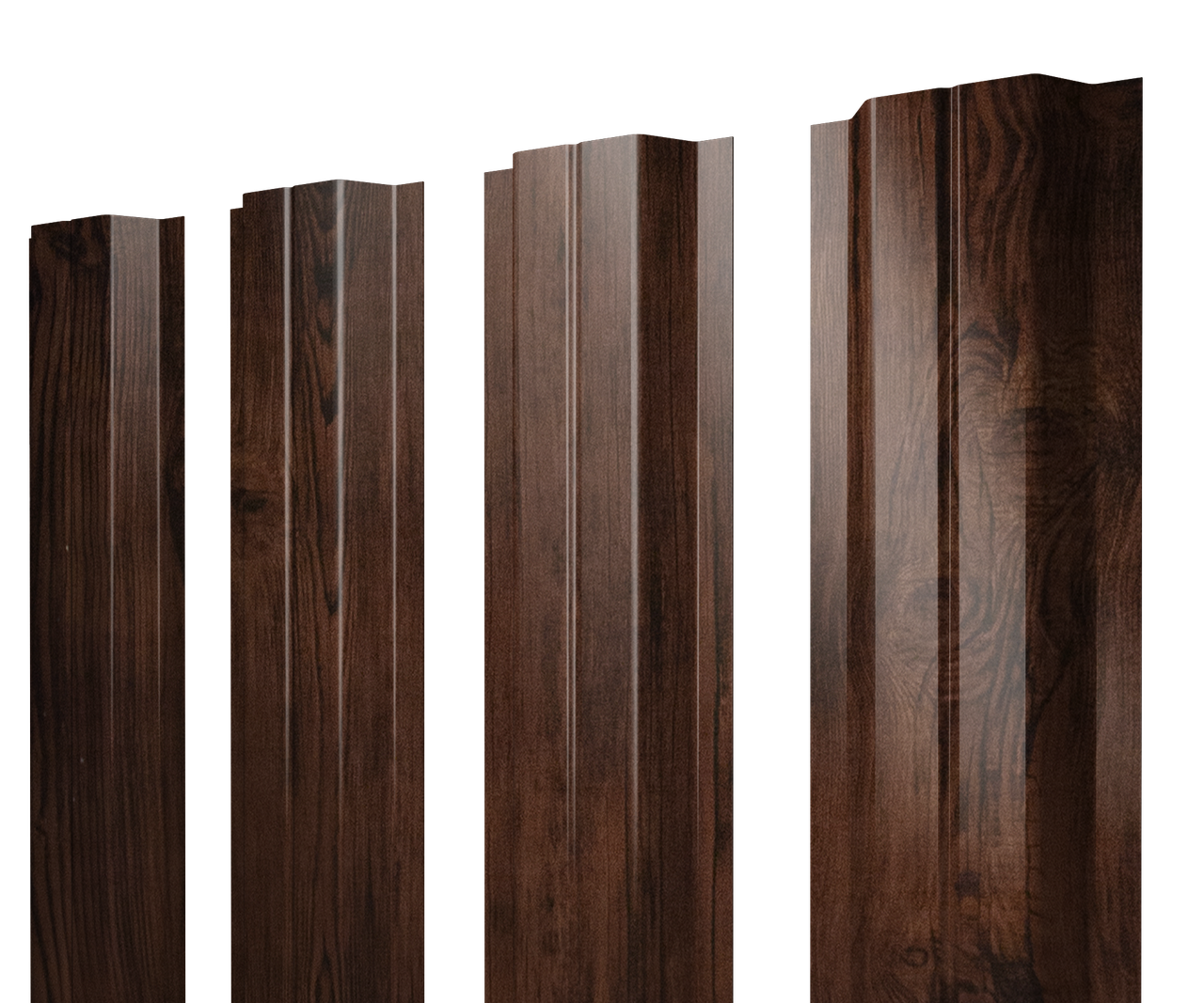 Штакетник П-образный A с прямым резом 0,45 Print Elite Cherry Wood TwinColor