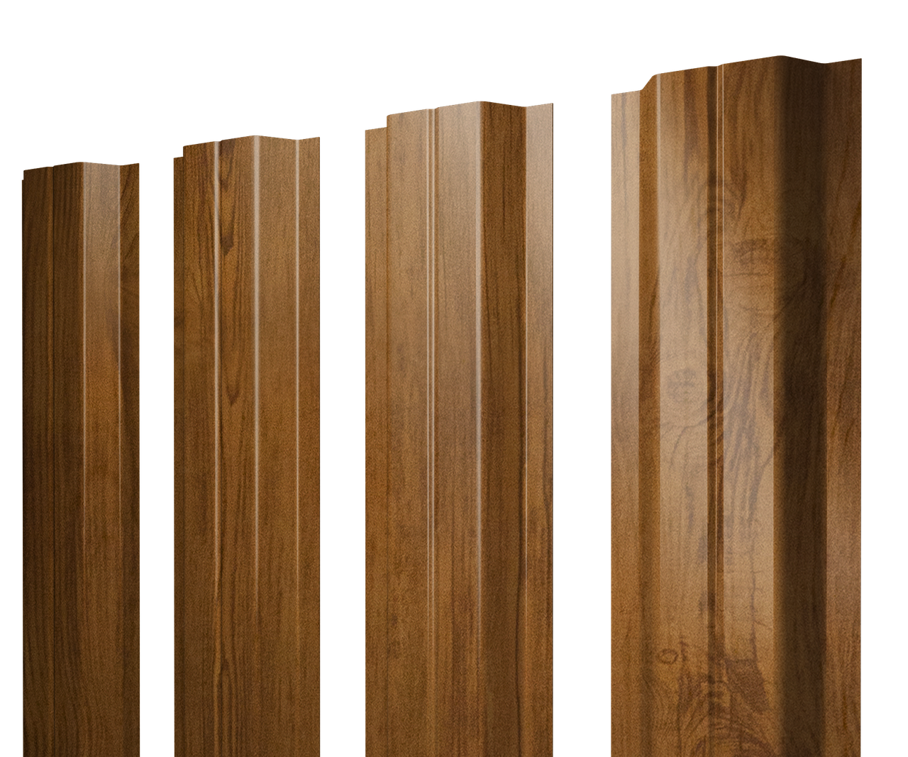 Штакетник П-образный A с прямым резом 0,45 Print Elite Golden Wood TwinColor