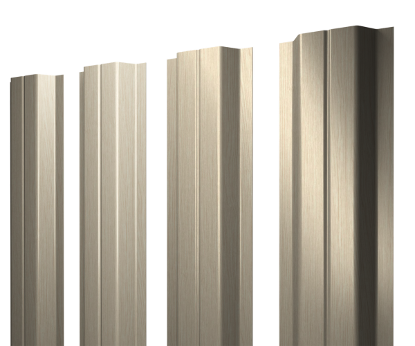 Штакетник П-образный A с прямым резом 0,45 Print Elite Milky Wood TwinColor