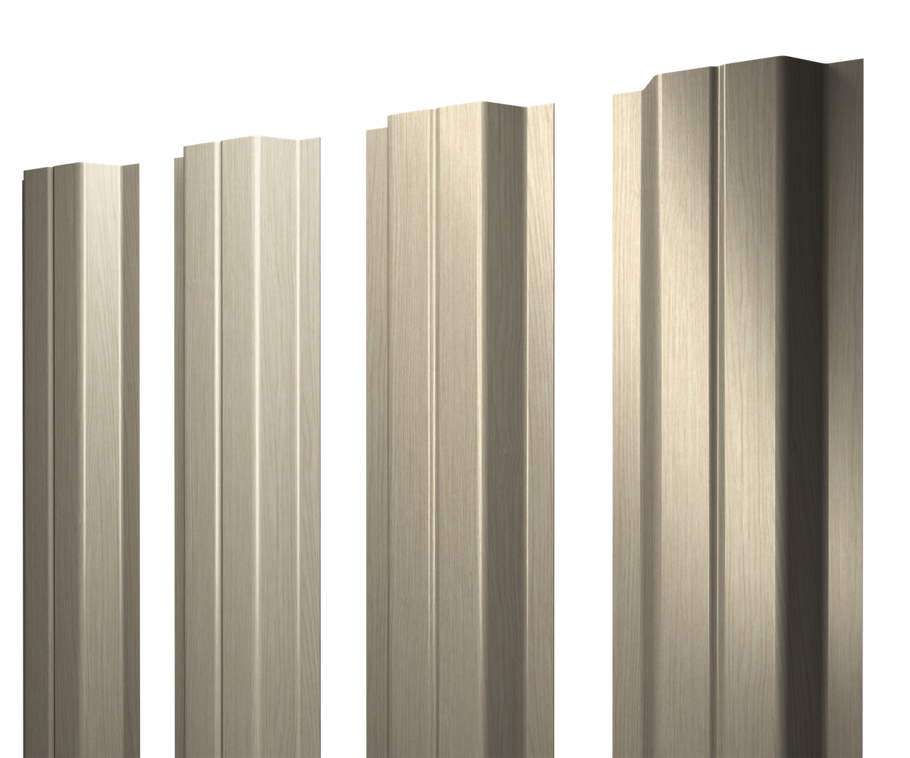 Штакетник П-образный A с прямым резом 0,45 Print Elite Milky Wood TwinColor