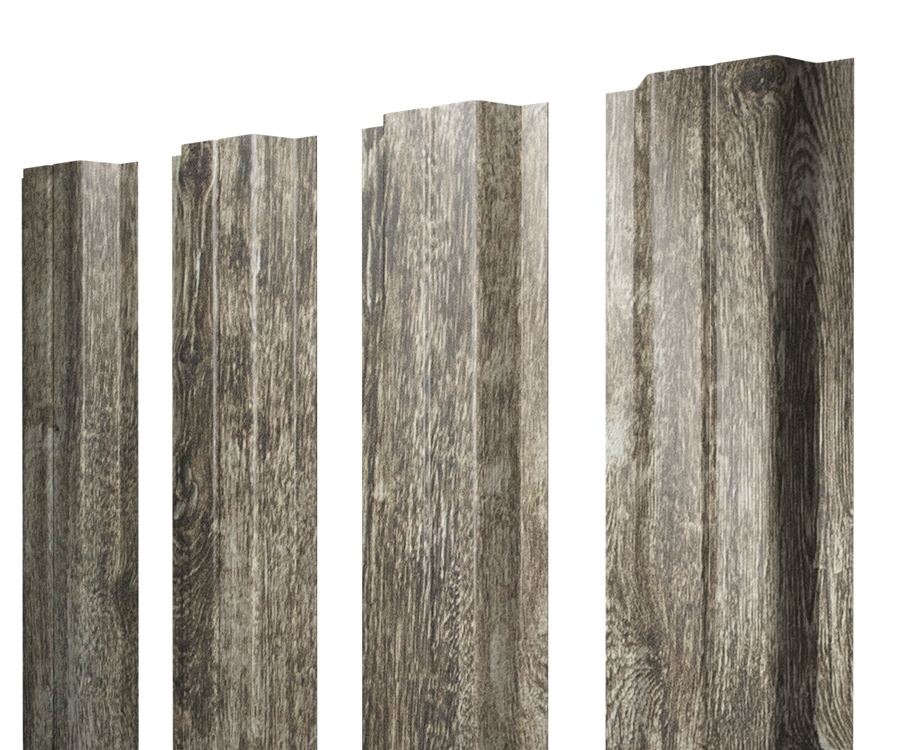 Штакетник П-образный A с прямым резом 0,45 Print Elite Nordic Wood TwinColor