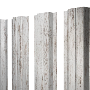 Штакетник П-образный A с прямым резом 0,45 Print Elite Snow Wood TwinColor