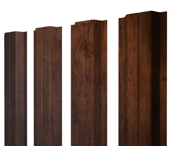 Штакетник П-образный A с прямым резом 0,45 Print Premium Cherry Wood Fresh TwinColor