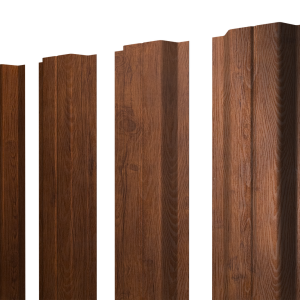 Штакетник П-образный A с прямым резом 0,45 Print Premium Golden Wood Fresh TwinColor