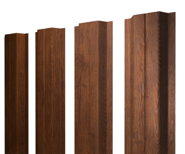 Штакетник П-образный A с прямым резом 0,45 Print Premium Golden Wood Fresh TwinColor