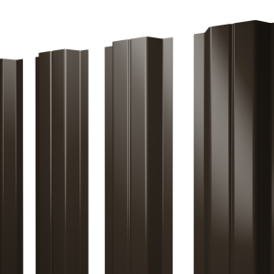 Штакетник П-образный A с прямым резом 0,5 Satin Matt TX RR 32 темно-коричневый