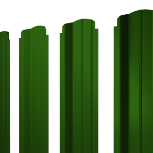 Штакетник П-образный B фигурный 0,45 PE RAL 6002 лиственно-зеленый