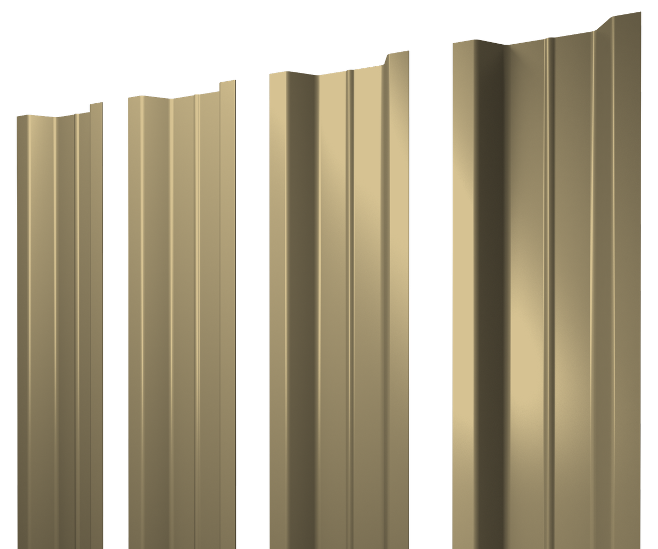 Штакетник П-образный В с прямым резом 0,45 PE RAL 1014 слоновая кость
