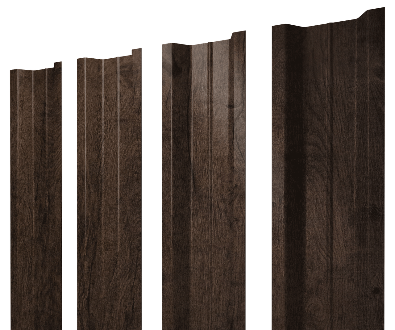 Штакетник П-образный В с прямым резом 0,45 Print Elite Antique Wood TwinColor