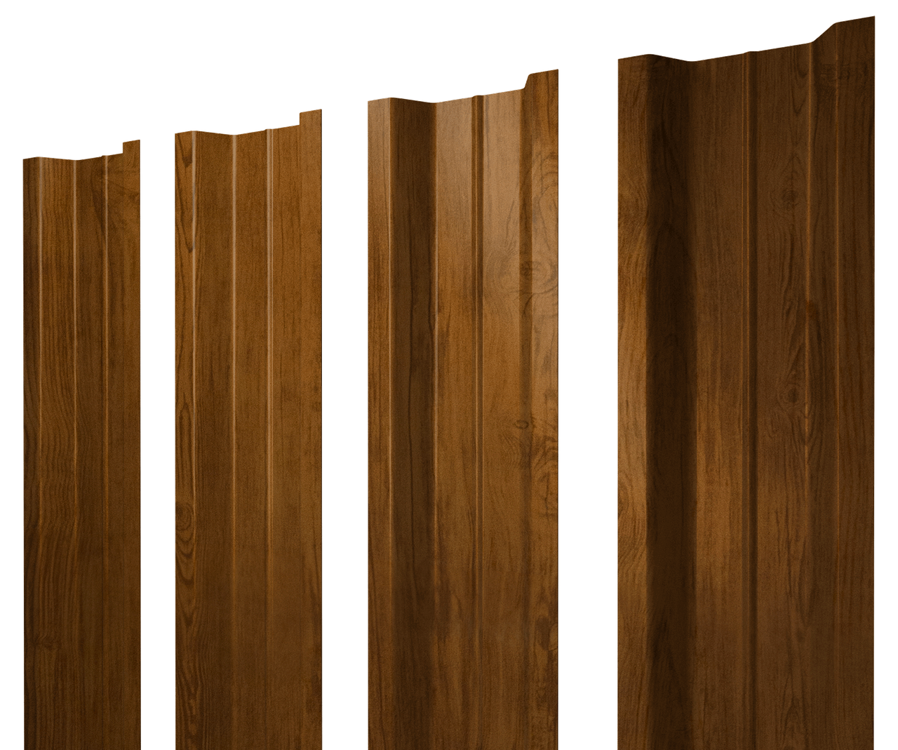 Штакетник П-образный В с прямым резом 0,45 Print Elite Golden Wood TwinColor