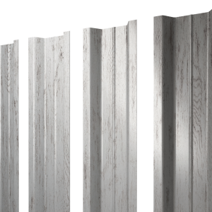 Штакетник П-образный В с прямым резом 0,45 Print Elite Snow Wood TwinColor