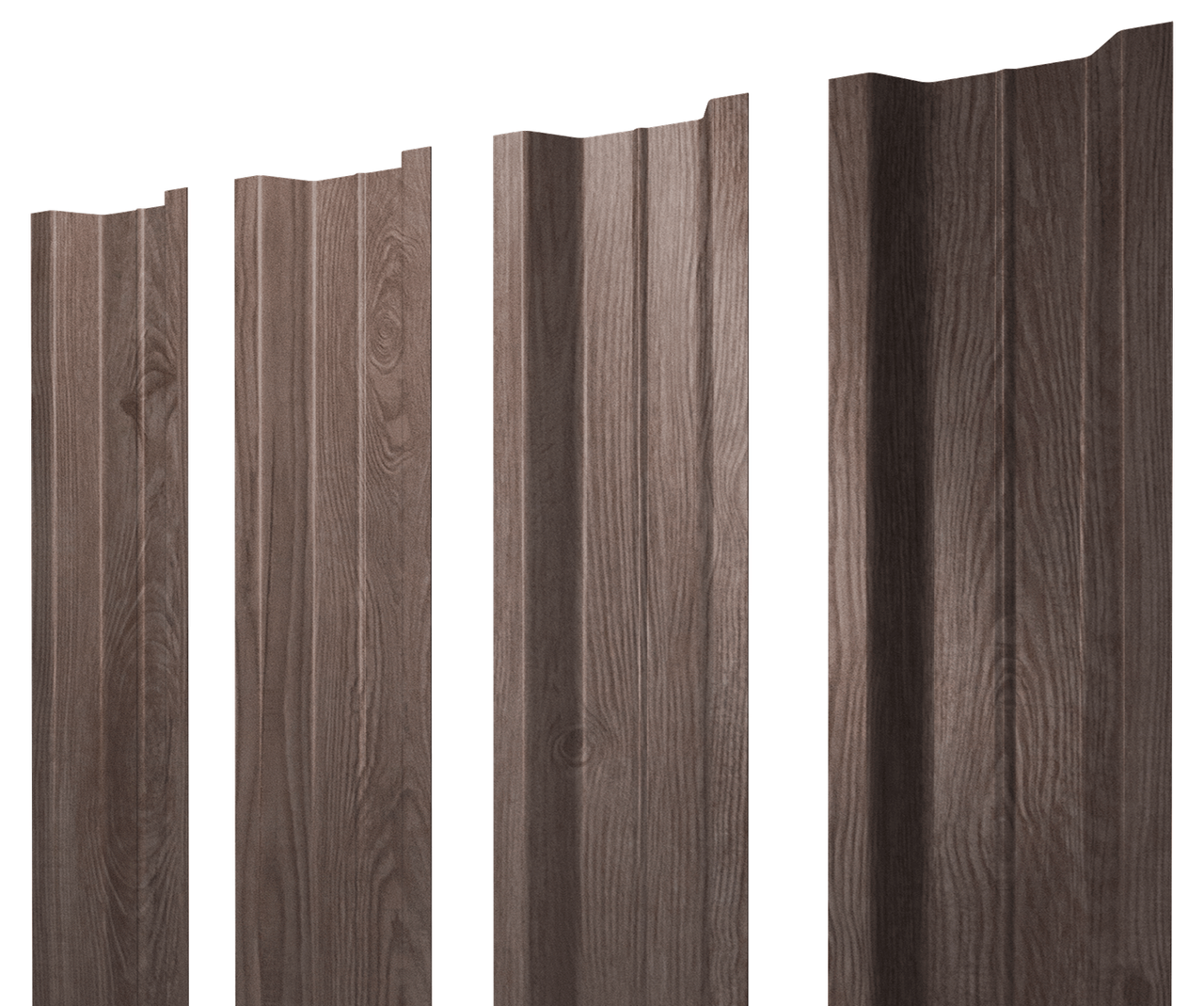 Штакетник П-образный В с прямым резом 0,45 Print Elite White Wood TwinColor