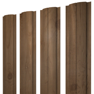 Штакетник Полукруглый Slim с прямым резом 0,45 Print Premium Pine Wood Fresh