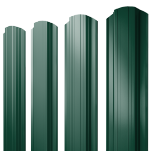 Штакетник Прямоугольный фигурный 0,45 Drap RAL 6005 зеленый мох
