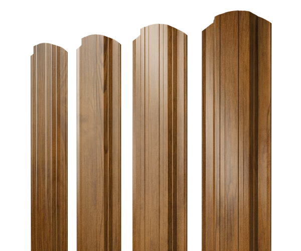 Штакетник Прямоугольный фигурный 0,45 Print-Double Elite Golden Wood