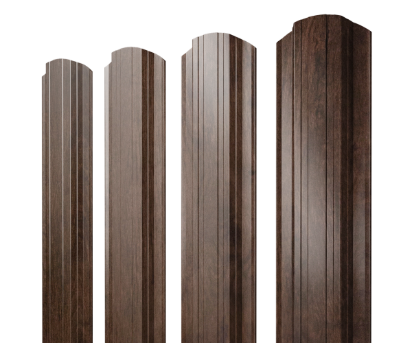 Штакетник Прямоугольный фигурный 0,45 Print Premium Antique Wood TwinColor