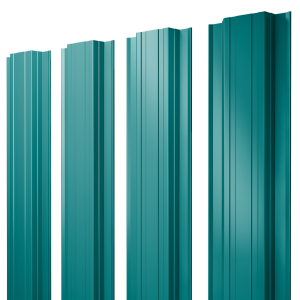 Штакетник Прямоугольный с прямым резом 0,45 PE RAL 5021 водная синь