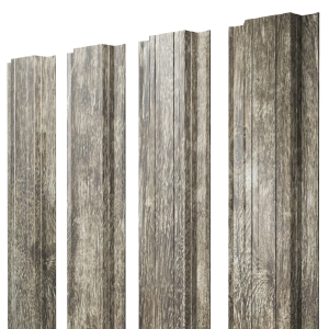 Штакетник Прямоугольный с прямым резом 0,45 Print Elite Nordic Wood TwinColor