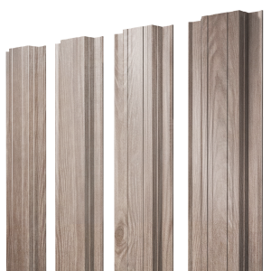 Штакетник Прямоугольный с прямым резом 0,45 Print Elite White Wood TwinColor