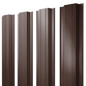 Штакетник Прямоугольный с прямым резом 0,5 PurLite Matt RAL 8017 шоколад