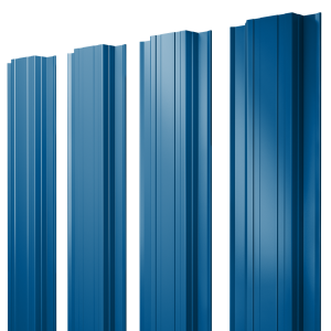 Штакетник Прямоугольный с прямым резом 0,5 Satin RAL 5005 сигнальный синий
