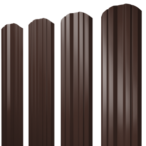 Штакетник Twin фигурный 0,4 PE RAL 8017 шоколад