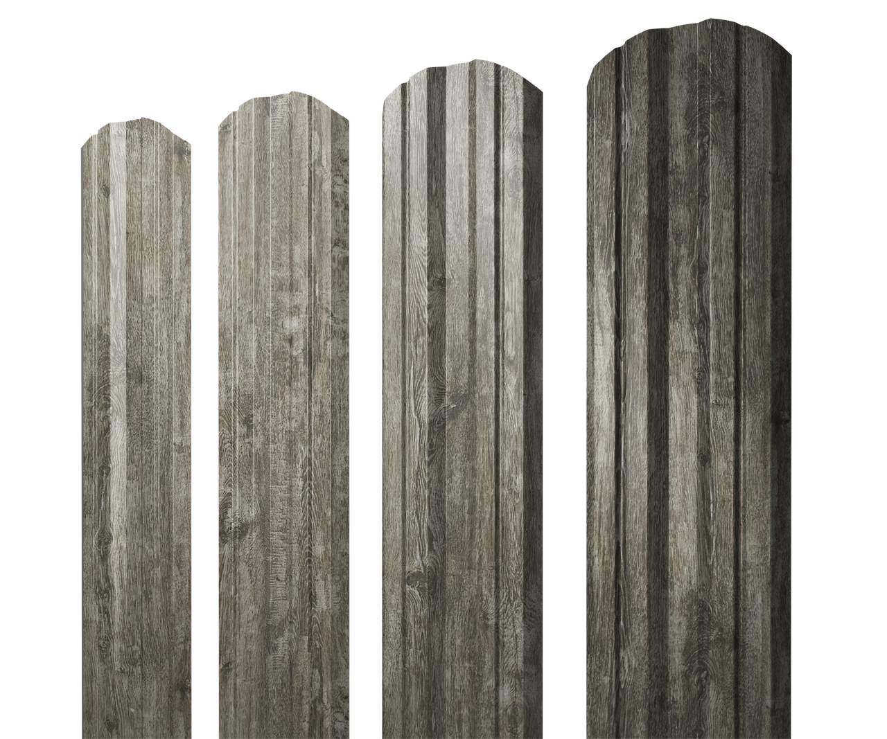 Штакетник Twin фигурный 0,45 Print Elite Nordic Wood TwinColor