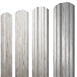 Штакетник Twin фигурный 0,45 Print Elite Snow Wood TwinColor
