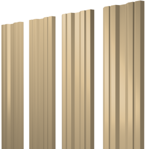 Штакетник Twin с прямым резом 0,4 PE RAL 1014 слоновая кость