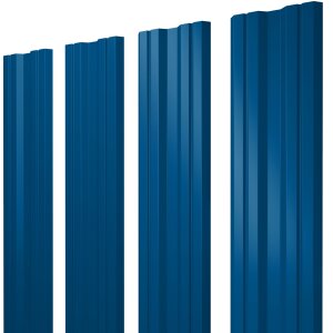 Штакетник Twin с прямым резом 0,4 PE RAL 5005 сигнальный синий