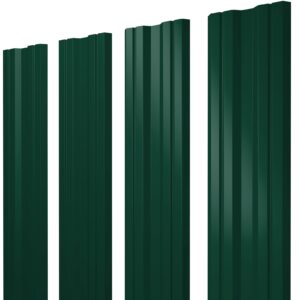 Штакетник Twin с прямым резом 0,45 Drap RAL 6005 зеленый мох