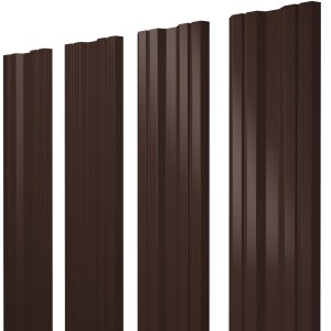 Штакетник Twin с прямым резом 0,45 Drap RAL 8017 шоколад