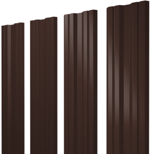 Штакетник Twin с прямым резом 0,45 Drap TwinColor RAL 8017 шоколад