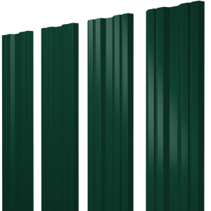 Штакетник Twin с прямым резом 0,45 Drap TX RAL 6005 зеленый мох