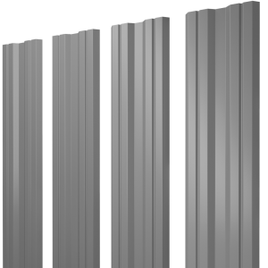Штакетник Twin с прямым резом 0,45 Drap TX RAL 7004 сигнальный серый